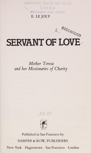 Cover for Servant of Love 