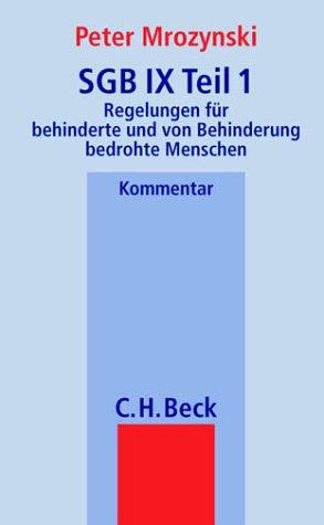 Cover for SGB IX Teil 1