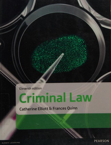 Cover for Criminal Law