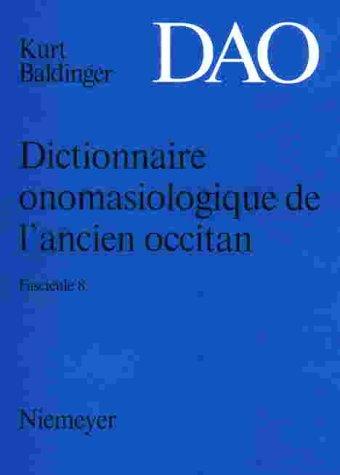 Cover for Dictionnaire onomasiologique de l'ancien occitan