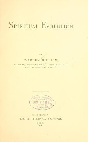 Cover for Spiritual evolution