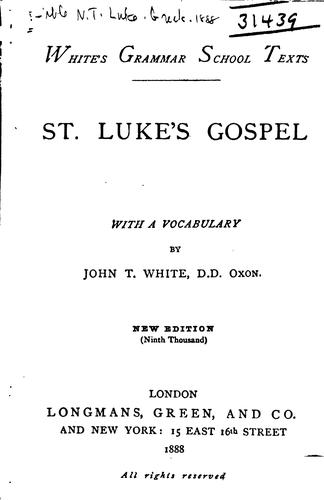 Cover for St. Luke's Gospel