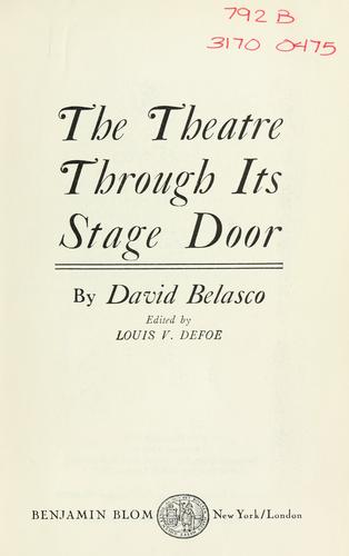 Cover for The theatre through its stage door