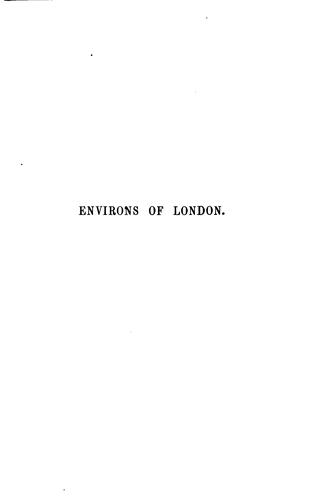 Cover for Environs of London. Western division