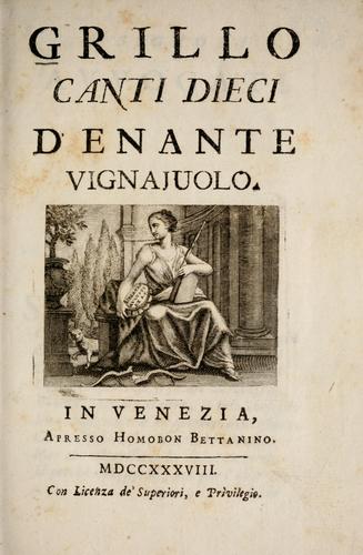 Cover for Grillo canti dieci
