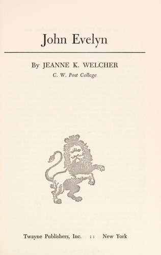 Cover for John Evelyn