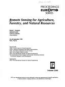 Cover for Remote sensing for agriculture, forestry, and natural resources