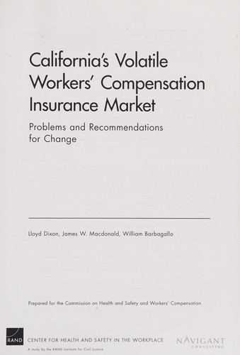 Cover for California's volatile workers' compensation insurance market