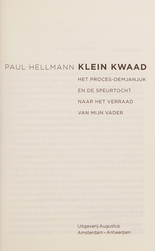 Cover for Klein kwaad
