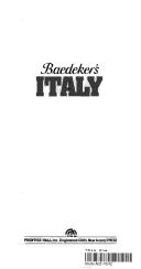 Cover for Baedeker's Italy
