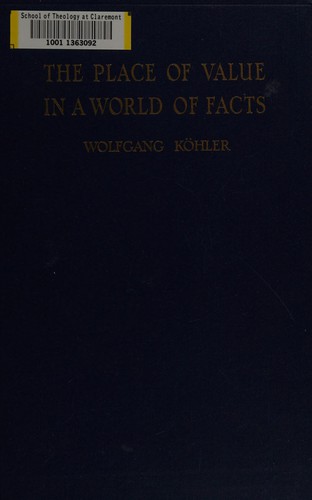 Cover for The place of value in a world of facts