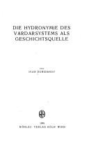 Cover for Die Hydronymie des Vardarsystems als Geschichtsquelle