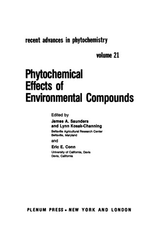 Cover for Phytochemical Effects of Environmental Compounds
