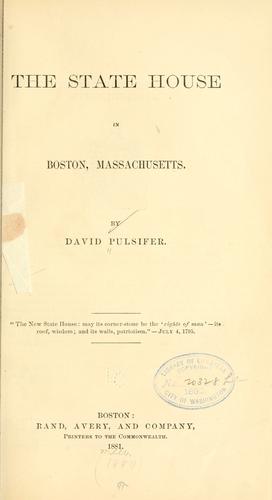 Cover for state house in Boston, Massachusetts.