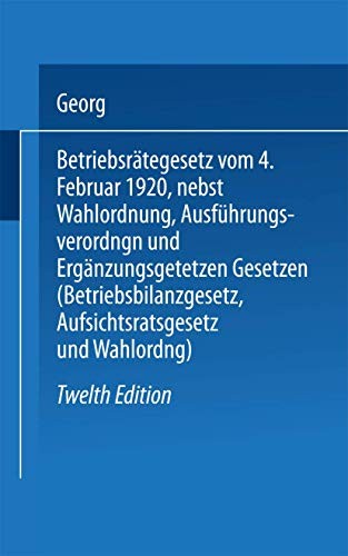 Cover for Betriebsrätegesetz