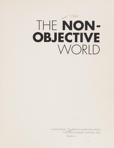 Cover for The Non-objective world