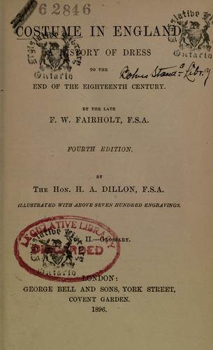 Cover for Costume in England