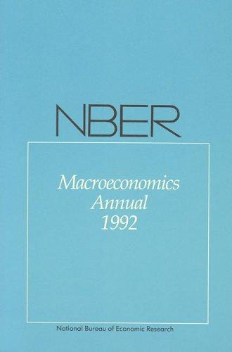 Cover for NBER Macroeconomics Annual 1992