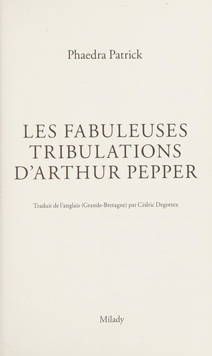 Cover for Les fabuleuses tribulations d'Arthur Pepper