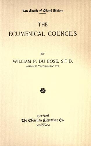 Cover for The ecumenical councils