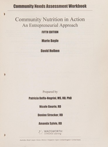 Cover for Community needs assessment workbook
