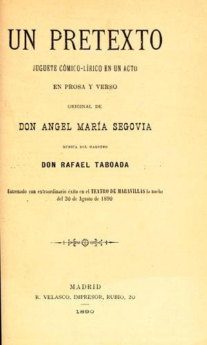 Cover for Un pretexto