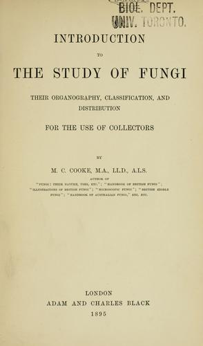 Cover for Introduction to the study of fungi
