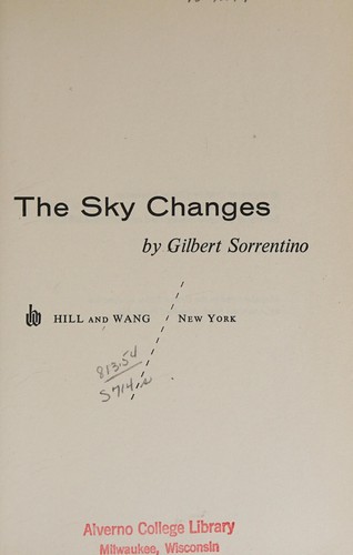 Cover for The sky changes.