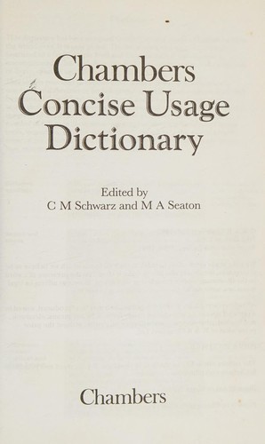 Cover for Chambers concise usage dictionary