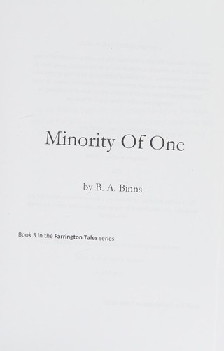 Cover for Minority of one