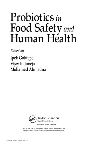 Cover for Probiotics in food safety and human health