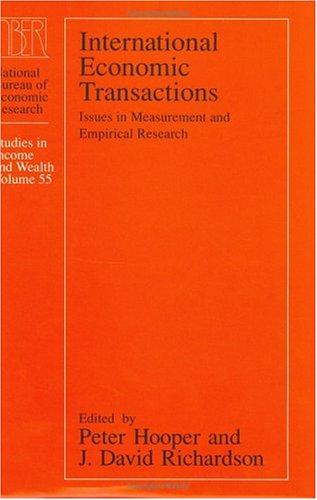 Cover for International economic transactions