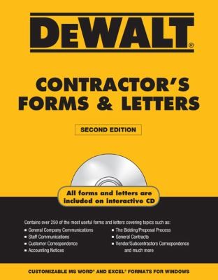 Cover for Dewaltcontractors Forms Letters