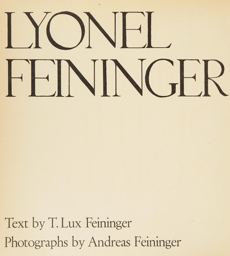 Cover for Lyonel Feininger