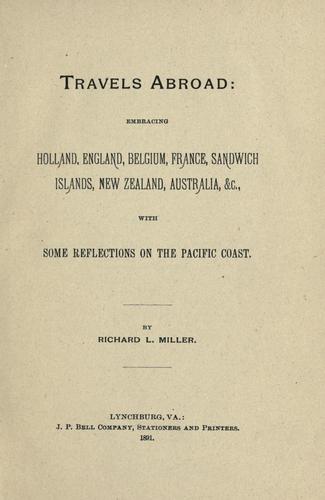 Cover for Travels abroad