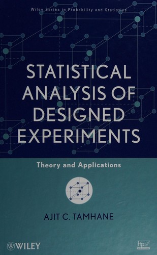 Cover for Statistical analysis of designed experiments