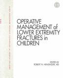 Cover for Operative management of lower extremity fractures in children