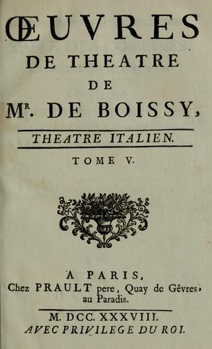 Cover for Oeuvres de théâtre de m. de Boissy