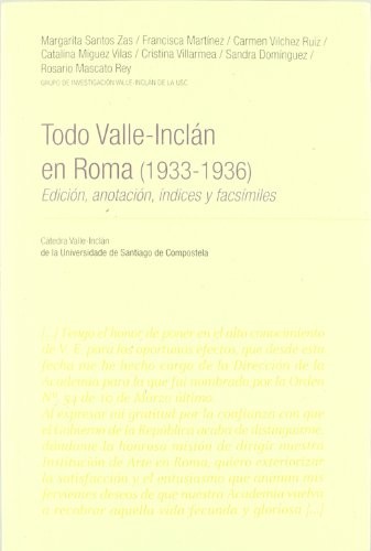 Cover for Todo Valle-Inclán en Roma (1933-1936)