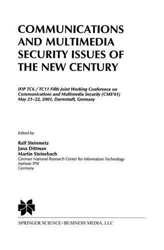 Cover for Communications and multimedia security issues of the new century