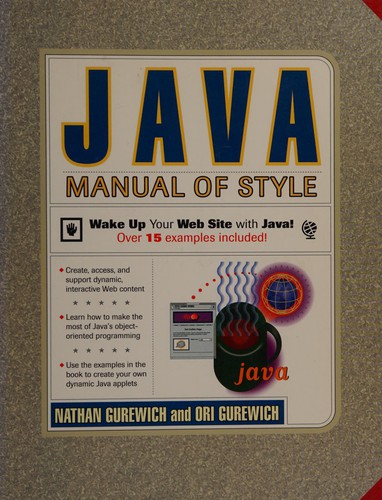 Cover for Java manual of style