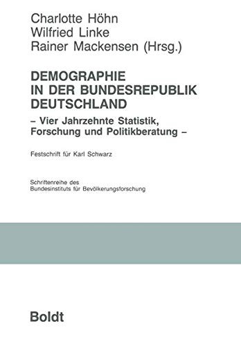 Cover for Demographie in Der Bundesrepublik Deutschland