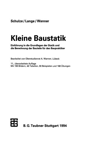 Cover for Kleine Baustatik