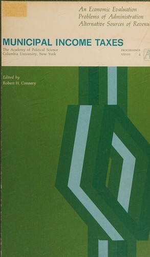 Cover for Municipal income taxes