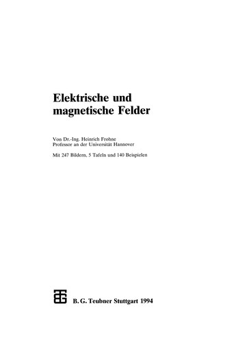 Cover for Elektrische und magnetische Felder