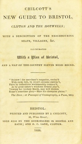 Cover for Chilcott's New Guide to Bristol, Clifton and the Hotwells