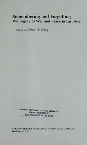Cover for Remembering and forgetting