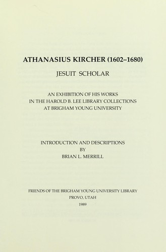 Cover for Athanasius Kircher (1602-1680)