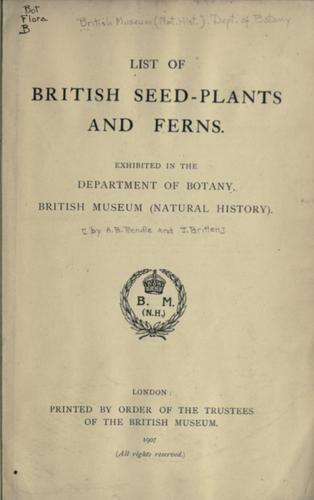 Cover for List of British seed-plants and ferns
