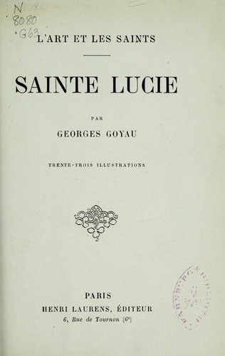 Cover for Sainte Lucie